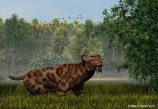 Rendering of a saber-cat